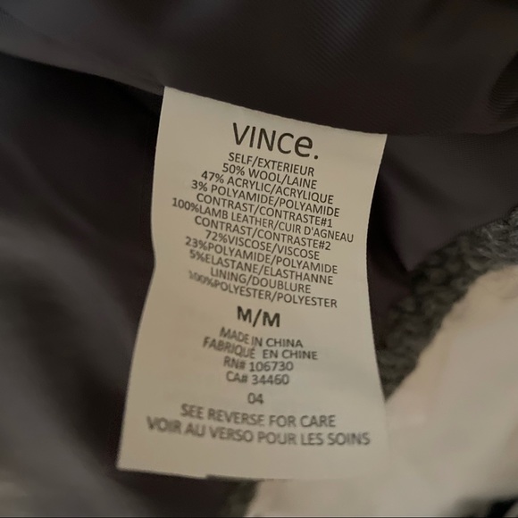 Vince tweed and leather jacket - Picture 4 of 7